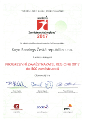 Již po páté jsme vyhráli cenu Zaměstnavatel Olomouckého kraje v kategorii do 500 zaměstnanců!